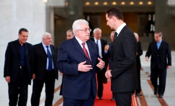 بشار اسد و محمود عباس